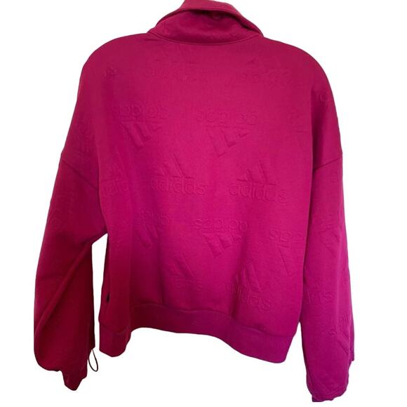 Adidas 1/4 zip pullover size Small magenta color women's - Picture 3 of 9